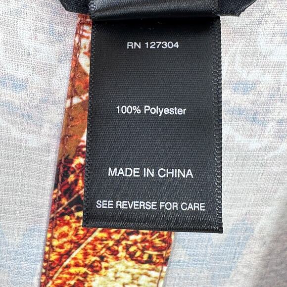 Ali Miles Floral Mixed Media Oyster Button Shirt Plus Size 2X Artsy Lagenlook - Picture 8 of 8